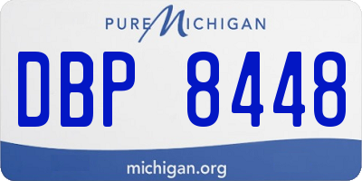 MI license plate DBP8448