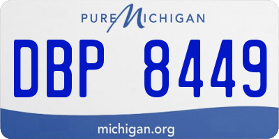 MI license plate DBP8449