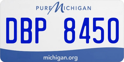 MI license plate DBP8450