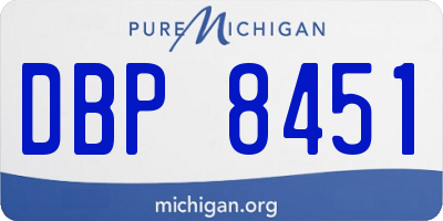 MI license plate DBP8451