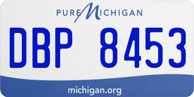 MI license plate DBP8453