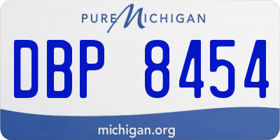 MI license plate DBP8454