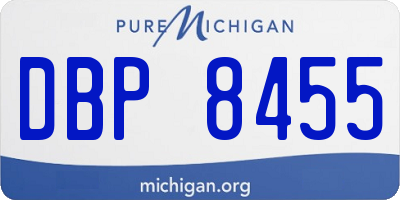 MI license plate DBP8455