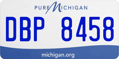 MI license plate DBP8458