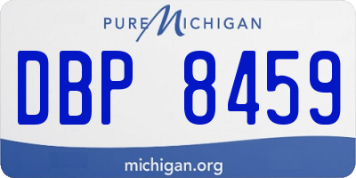 MI license plate DBP8459