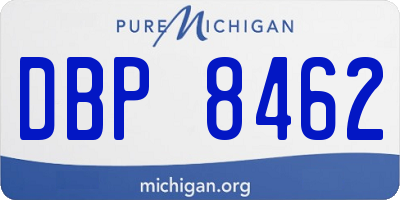 MI license plate DBP8462