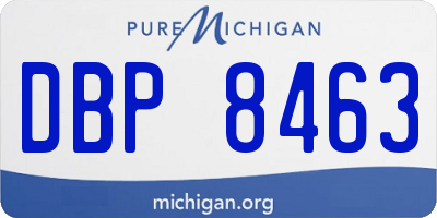 MI license plate DBP8463