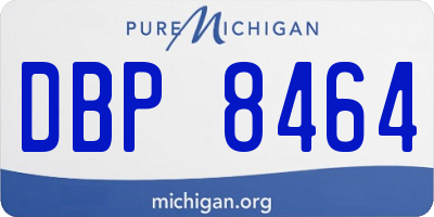 MI license plate DBP8464