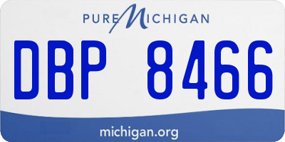 MI license plate DBP8466