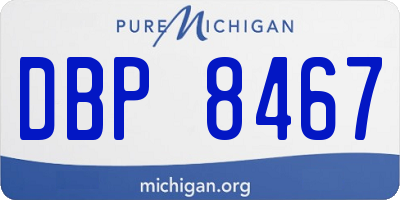MI license plate DBP8467