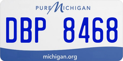 MI license plate DBP8468