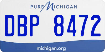 MI license plate DBP8472