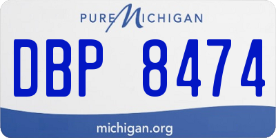 MI license plate DBP8474