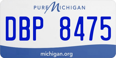 MI license plate DBP8475