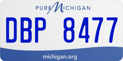 MI license plate DBP8477