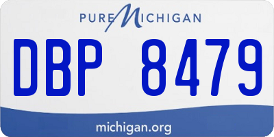 MI license plate DBP8479