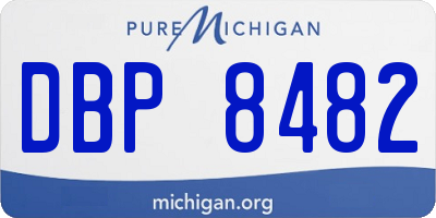 MI license plate DBP8482