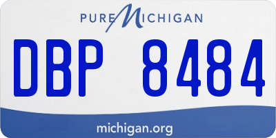 MI license plate DBP8484