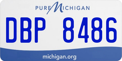 MI license plate DBP8486