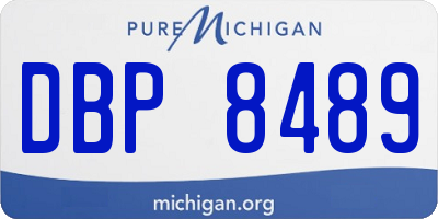 MI license plate DBP8489