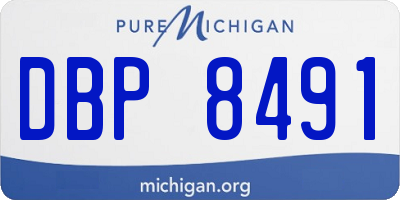 MI license plate DBP8491