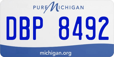 MI license plate DBP8492