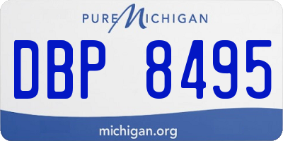 MI license plate DBP8495