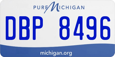 MI license plate DBP8496