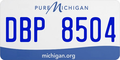 MI license plate DBP8504