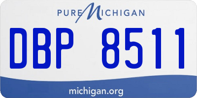 MI license plate DBP8511