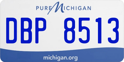 MI license plate DBP8513