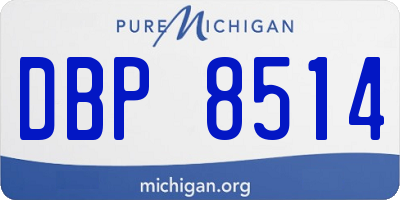 MI license plate DBP8514