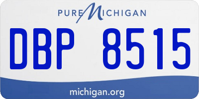 MI license plate DBP8515