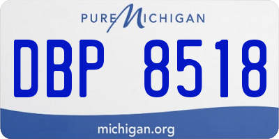 MI license plate DBP8518