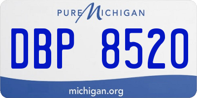 MI license plate DBP8520