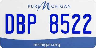 MI license plate DBP8522