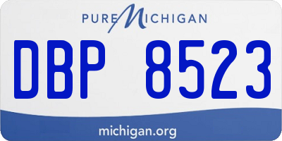 MI license plate DBP8523