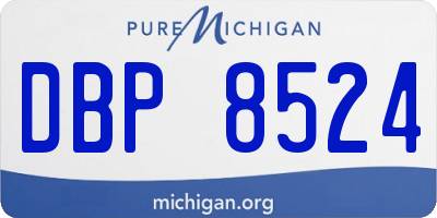 MI license plate DBP8524