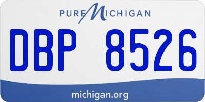 MI license plate DBP8526