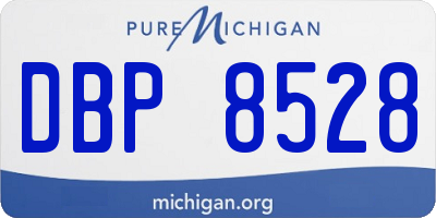 MI license plate DBP8528
