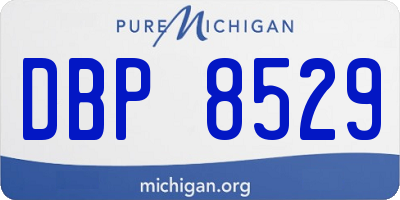 MI license plate DBP8529
