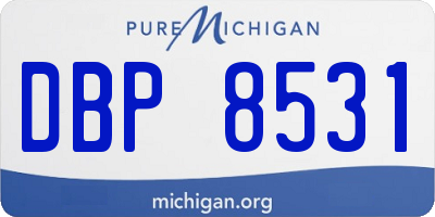 MI license plate DBP8531