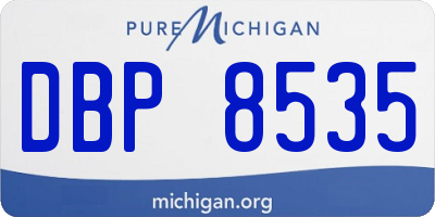 MI license plate DBP8535
