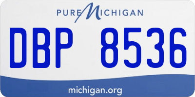 MI license plate DBP8536