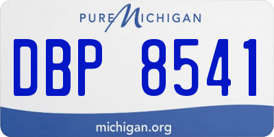 MI license plate DBP8541