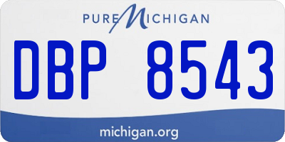 MI license plate DBP8543