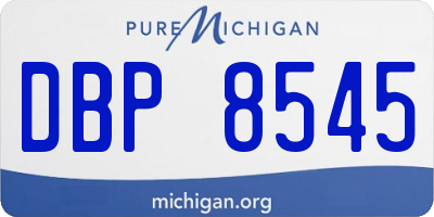MI license plate DBP8545
