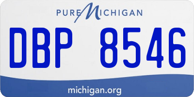 MI license plate DBP8546