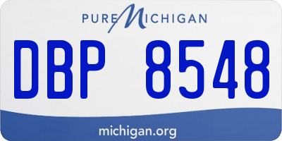 MI license plate DBP8548
