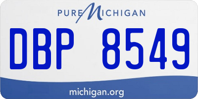 MI license plate DBP8549